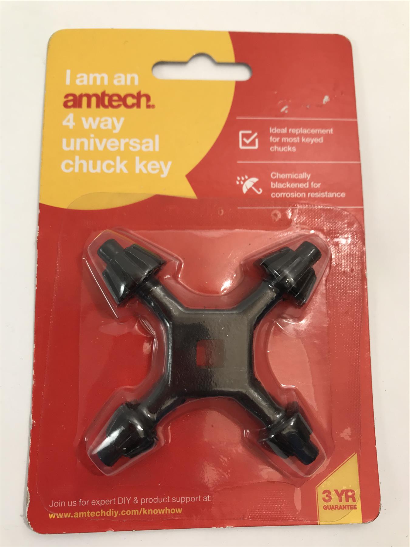 Amtech 4 Way Universal Chuck Key  F0650