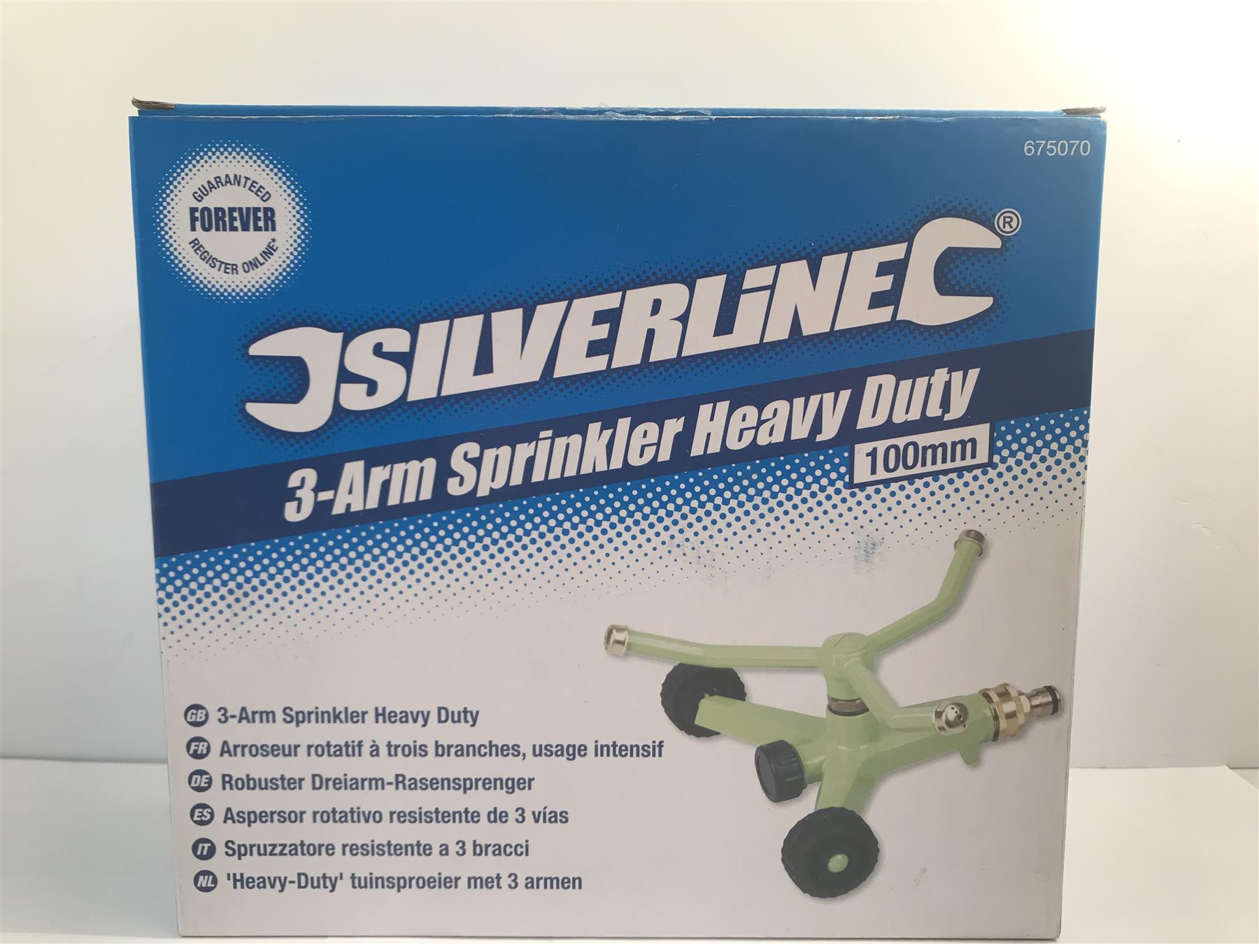 Silverline 675070 3-Arm Sprinkler Heavy Duty 100 mm