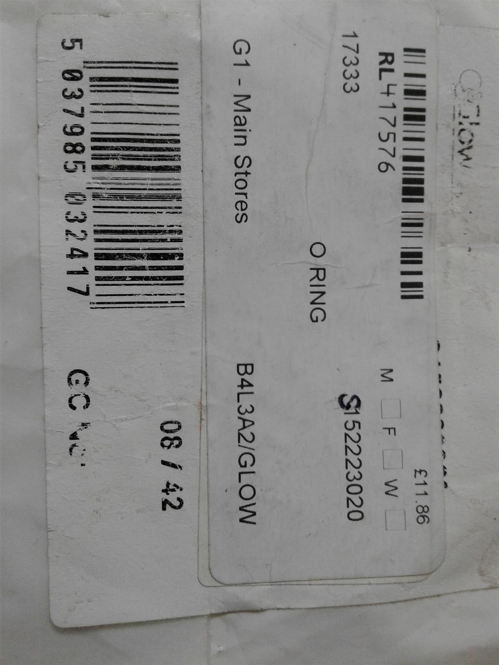 NEW SAUNIER DUVAL IKON WASHER O RING PLASTIC GASKET S152223020