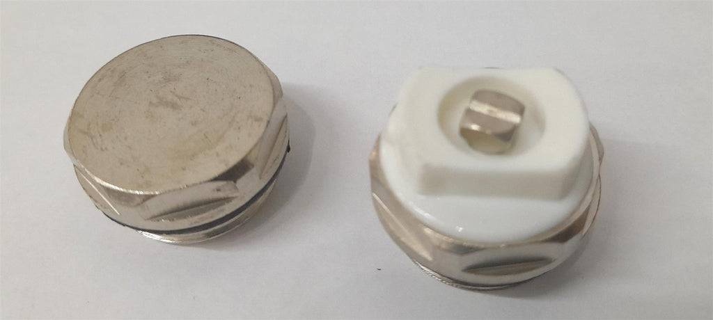 MANUAL RADIATOR AIR VENT BLEED PLUG VALVE BLANK CAP 1/2"