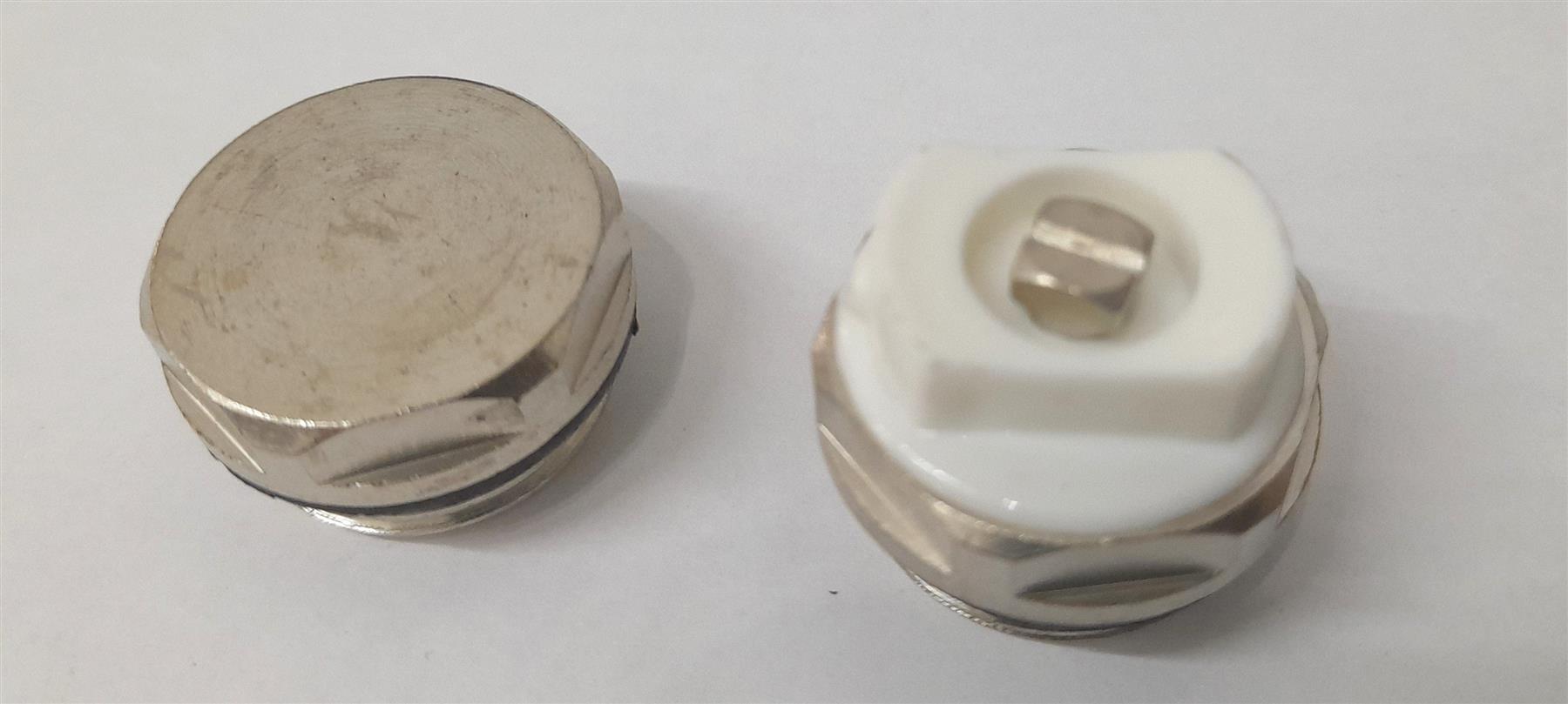 MANUAL RADIATOR AIR VENT BLEED PLUG VALVE BLANK CAP 1/2"