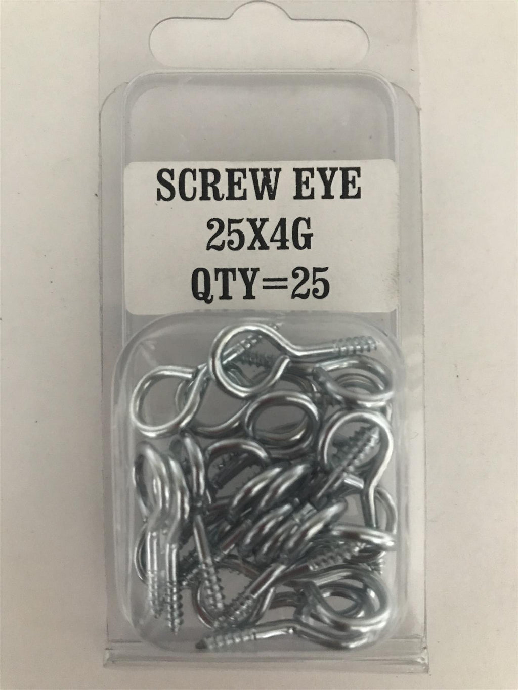 Screw In Eye Eyelet Hooks 25mm x 4g (Pack 25)