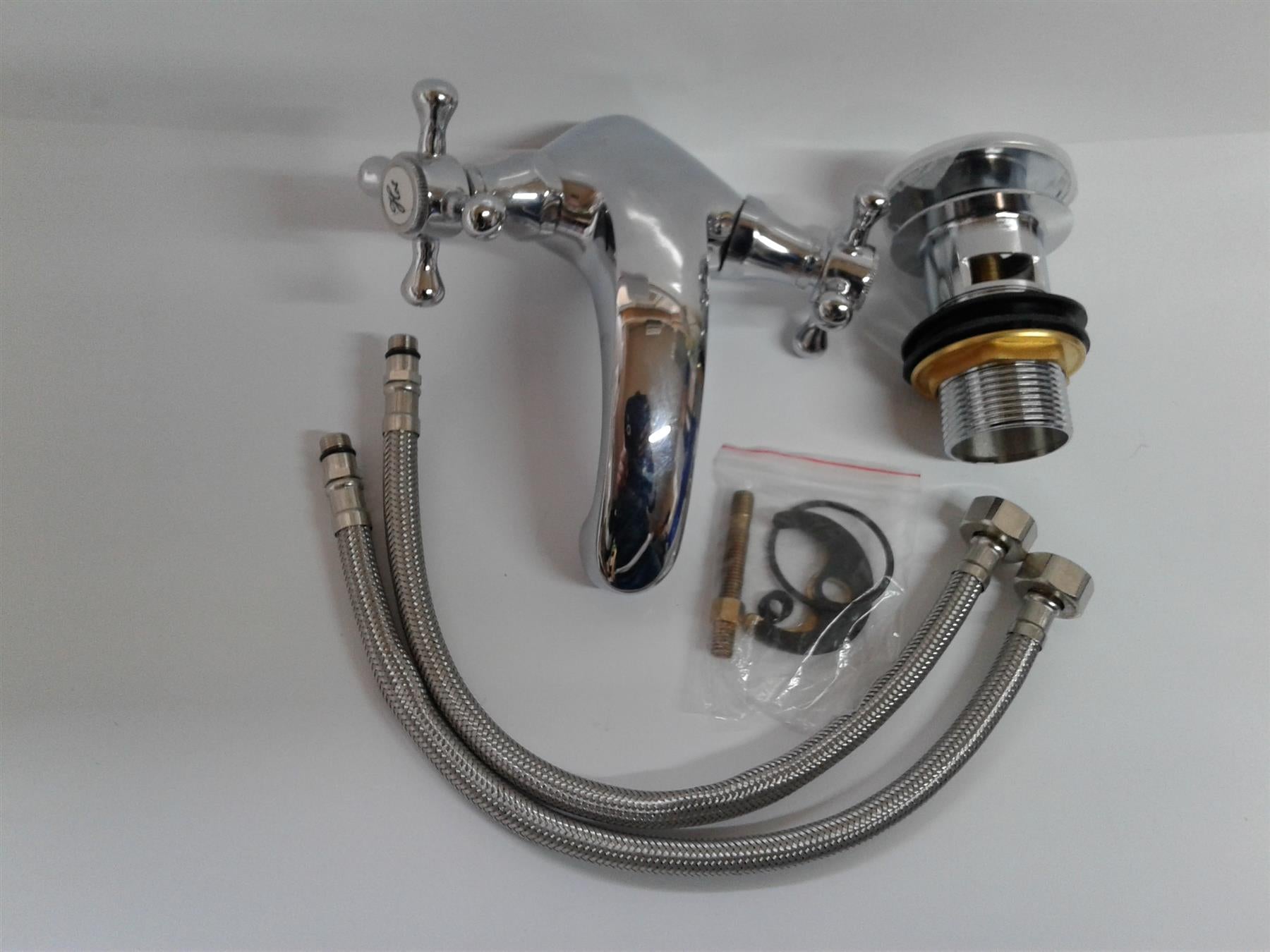 NEW TECHNIQUE VICTORIA MONO BASIN CHROME BRASS CLICK CLARK WASTE TAP052