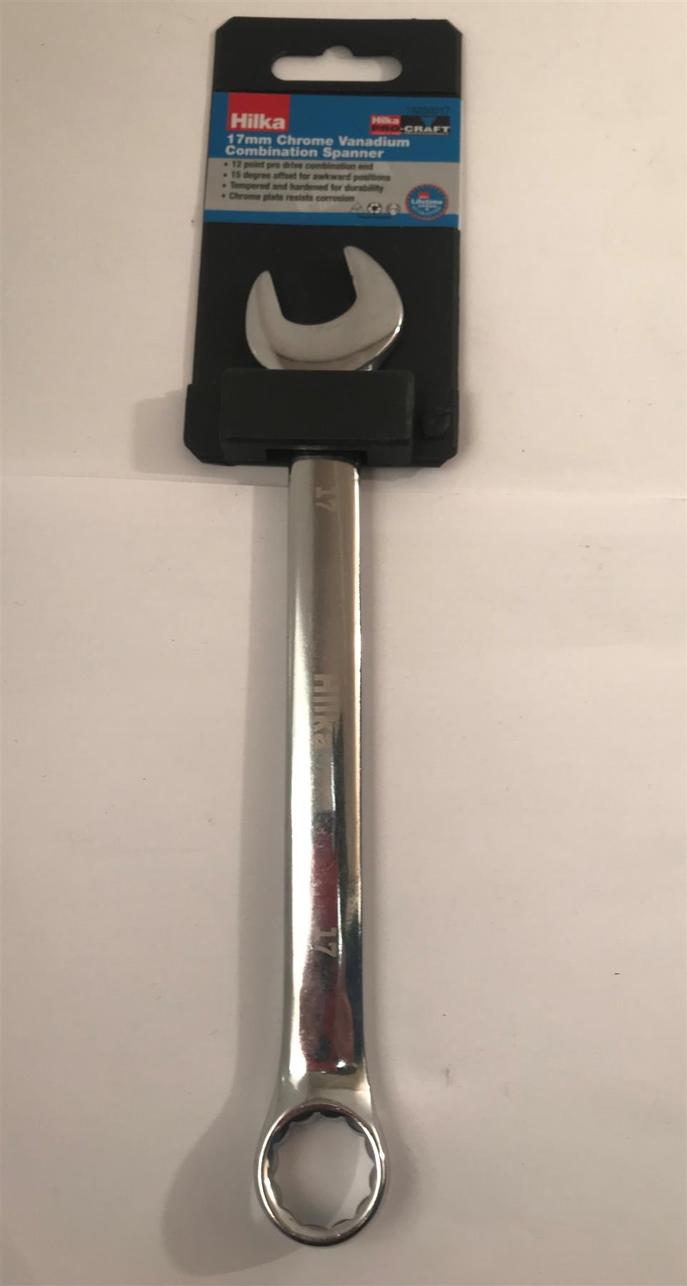 Hilka 17mm Chrome Vanadium Combination Spanner 15200017