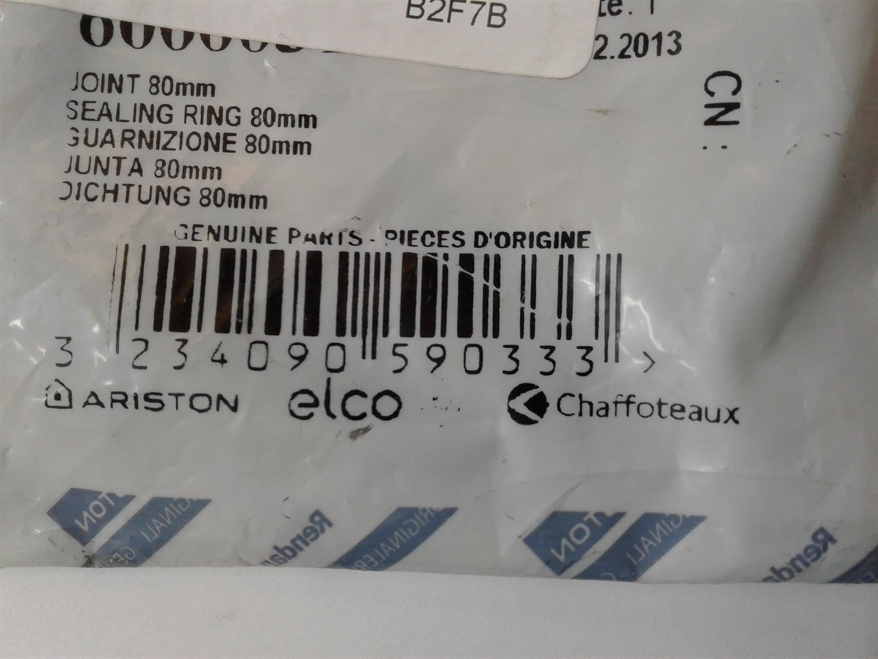 New Ariston 80mm Joint Sealing O Ring 60000315