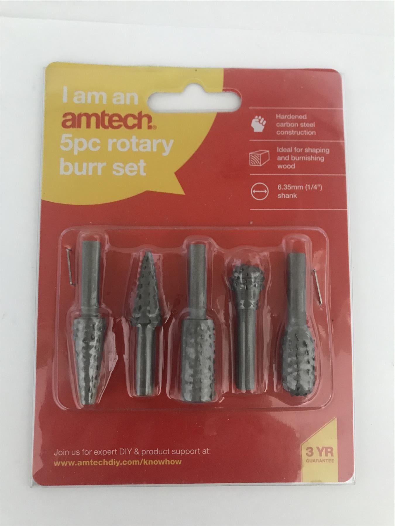 Amtech 5pc Rotary Burr Set E1500