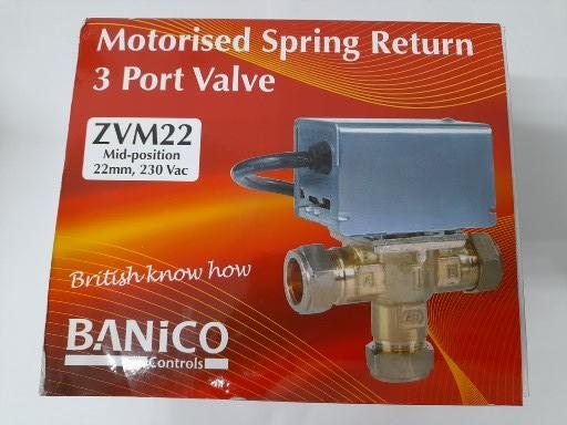 Banico ZVM22 22mm Mid-Position Motorised Zone Valve