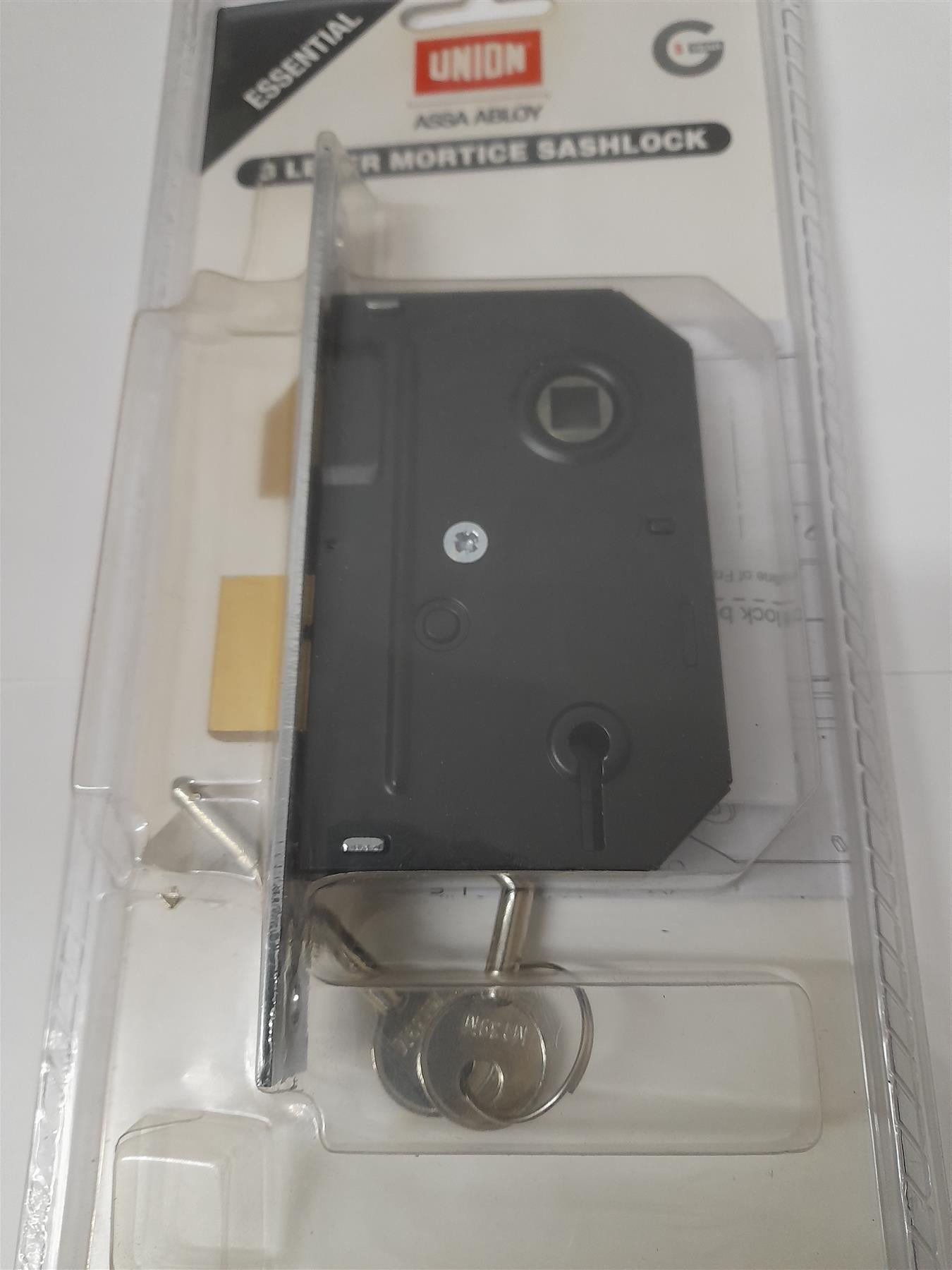 UNION 3 Lever Mortice Sashlock Chrome 65mm 2.5in YESSLCH25