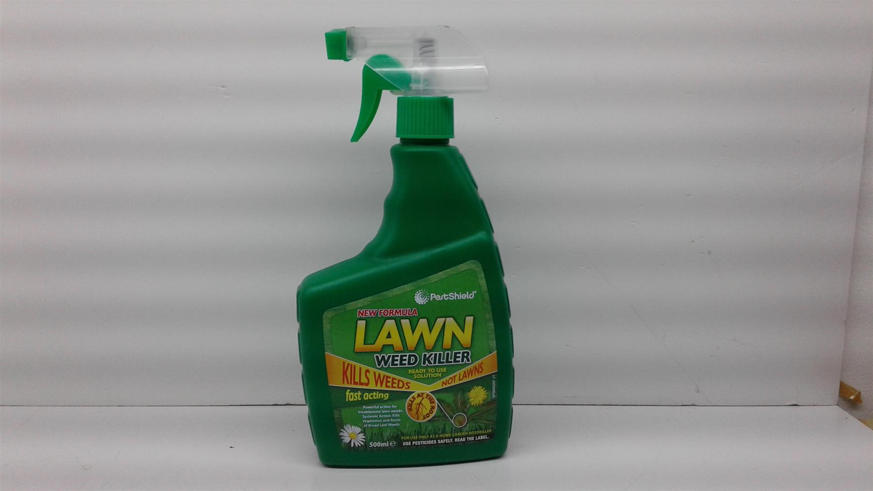 PestShield Lawn Weed Killer Fast Acting Spray 500ml Kills Weeds Not Grass