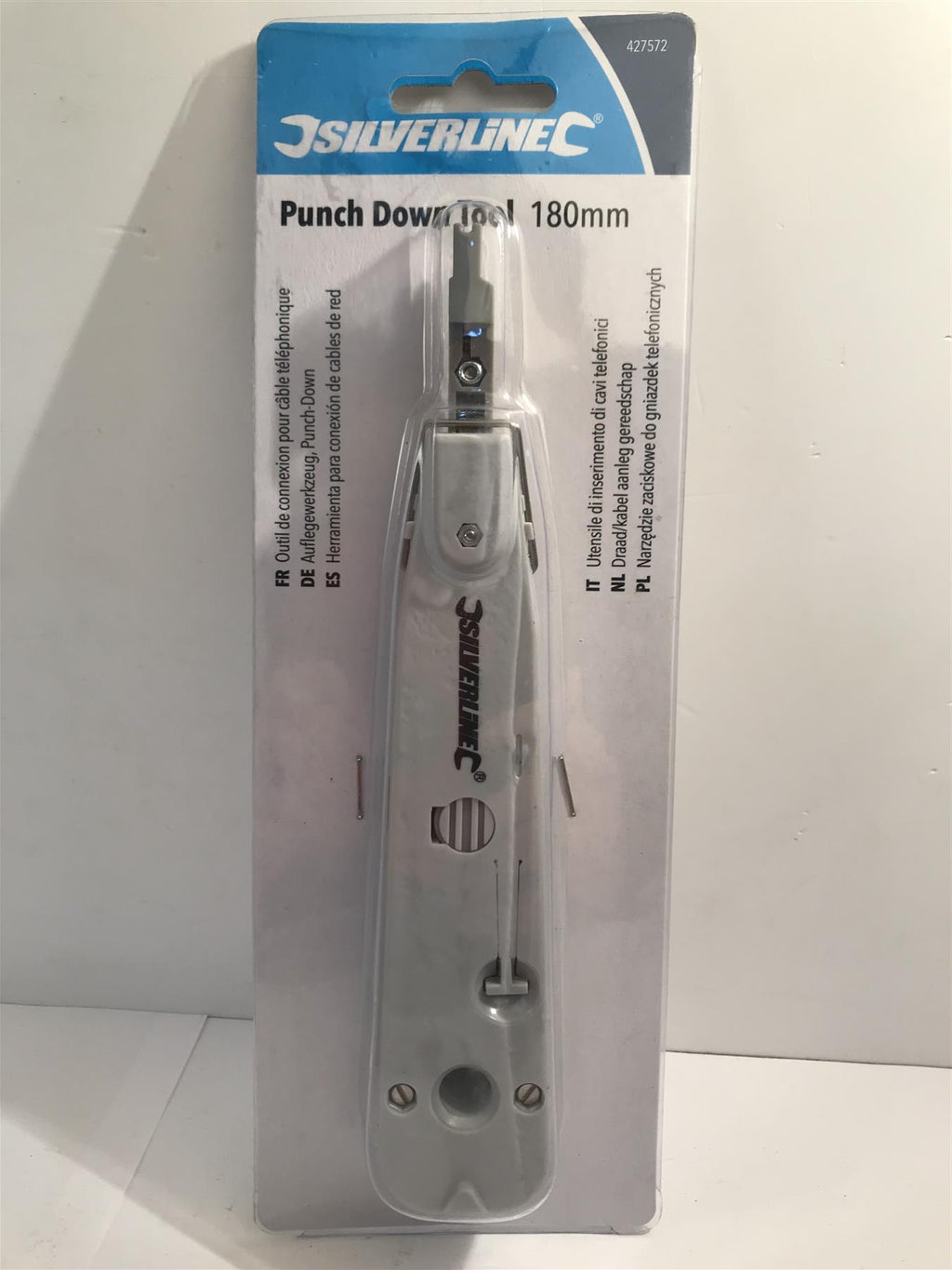 Silverline Punch Down Tool 180mm Spring Loaded High & Low Settings  427572