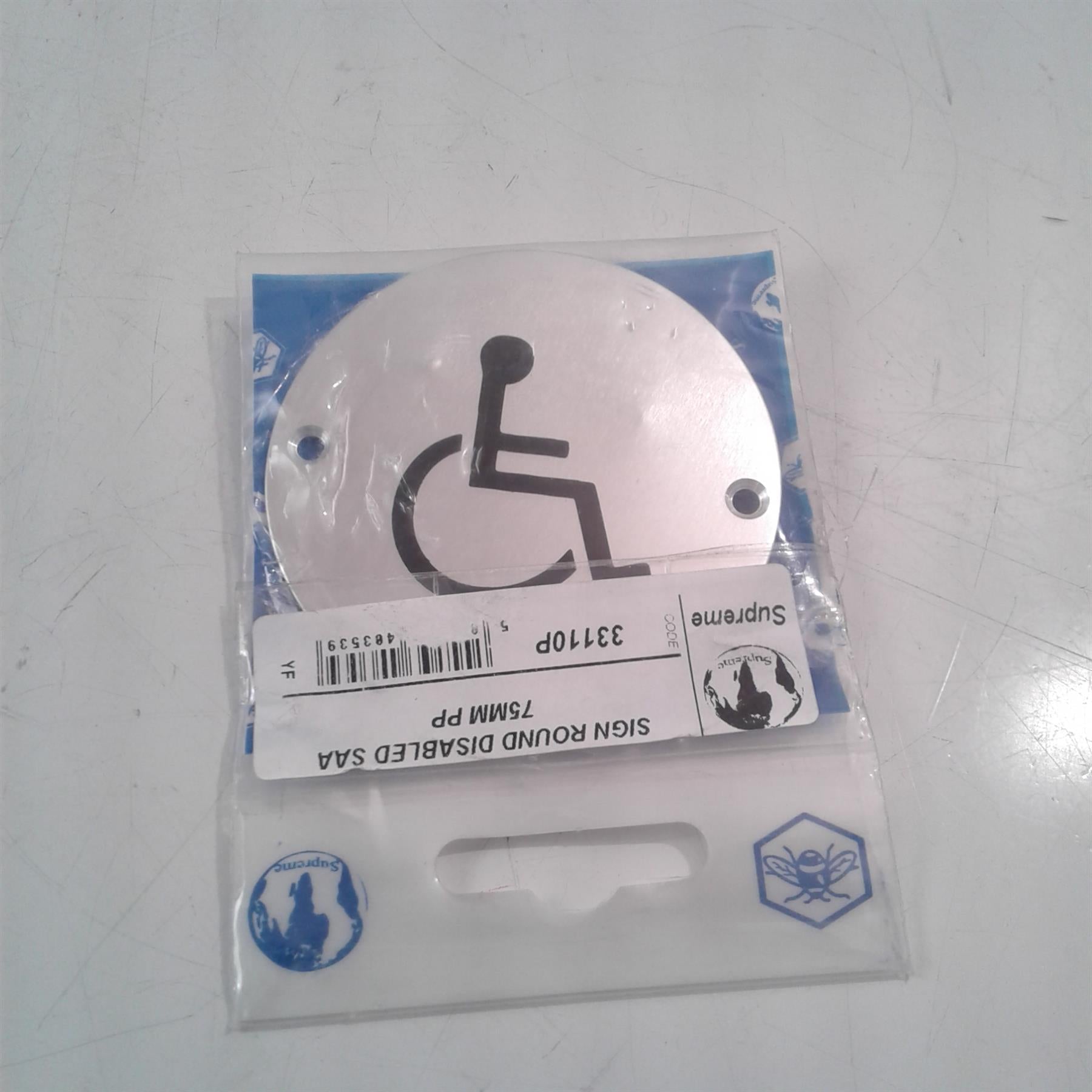 Supreme Round Disabled WC Sign