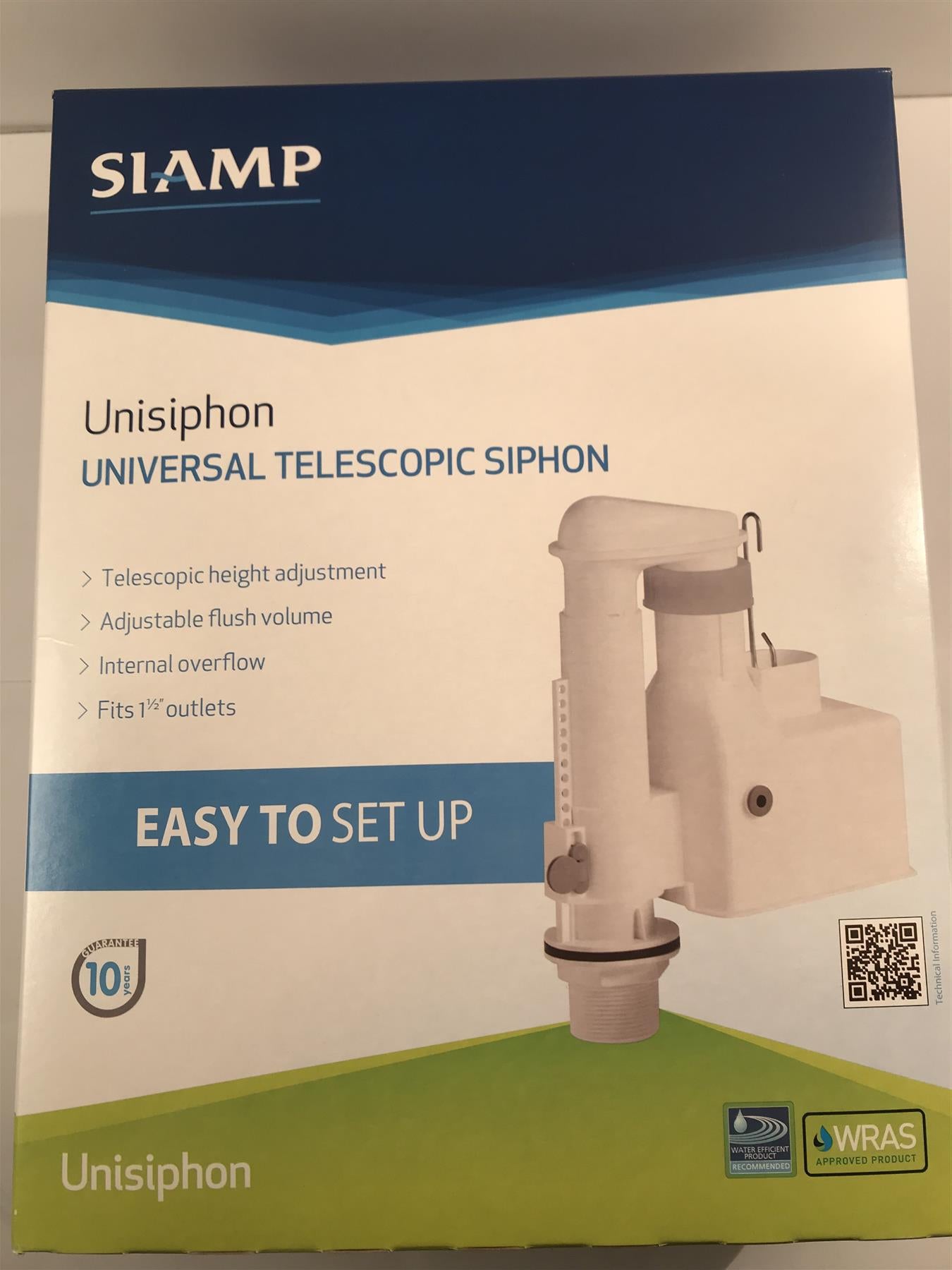 Siamp Universal Telescopic Siphon Adjustable 7½" - 9½"  WRAS Approved