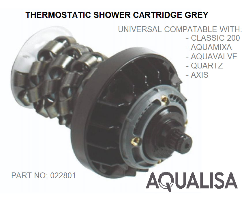 NEW AQUALISA Thermostatic High Pressure Shower Cartridge GREY 022801