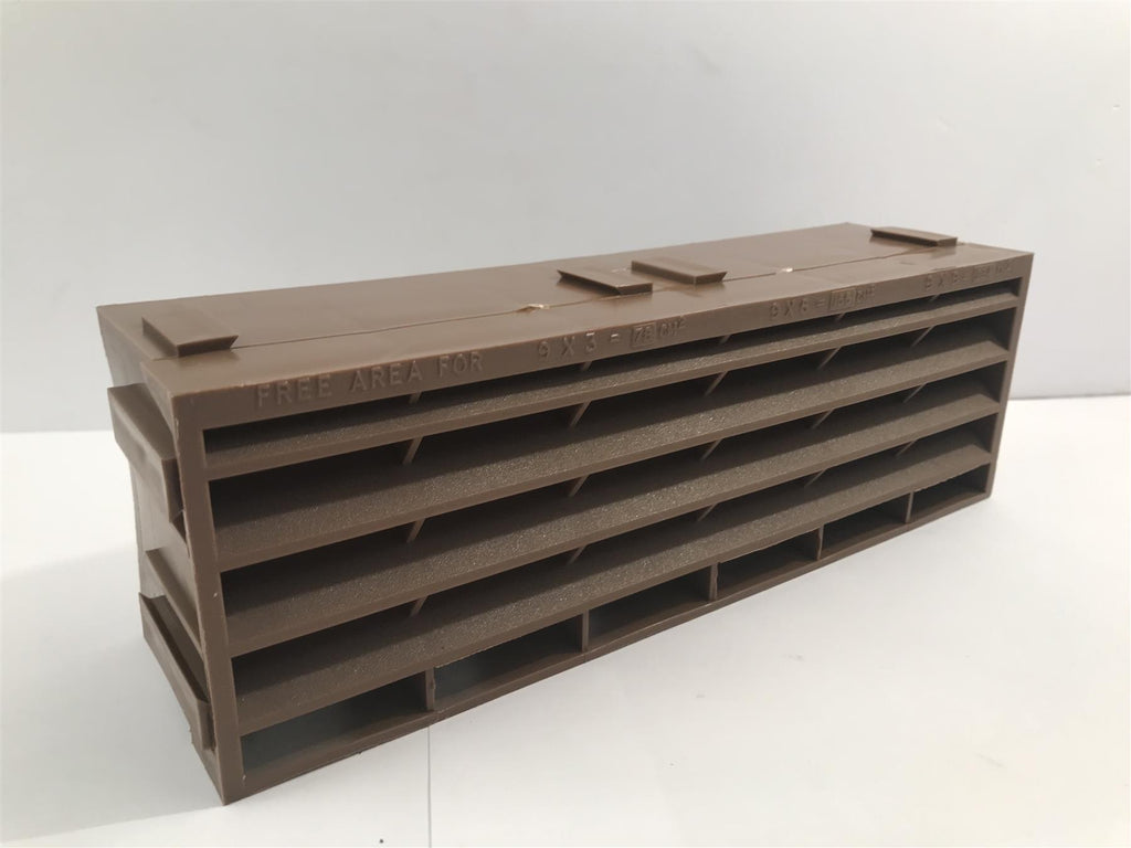9" x 3" Brown Interlocking Air Brick