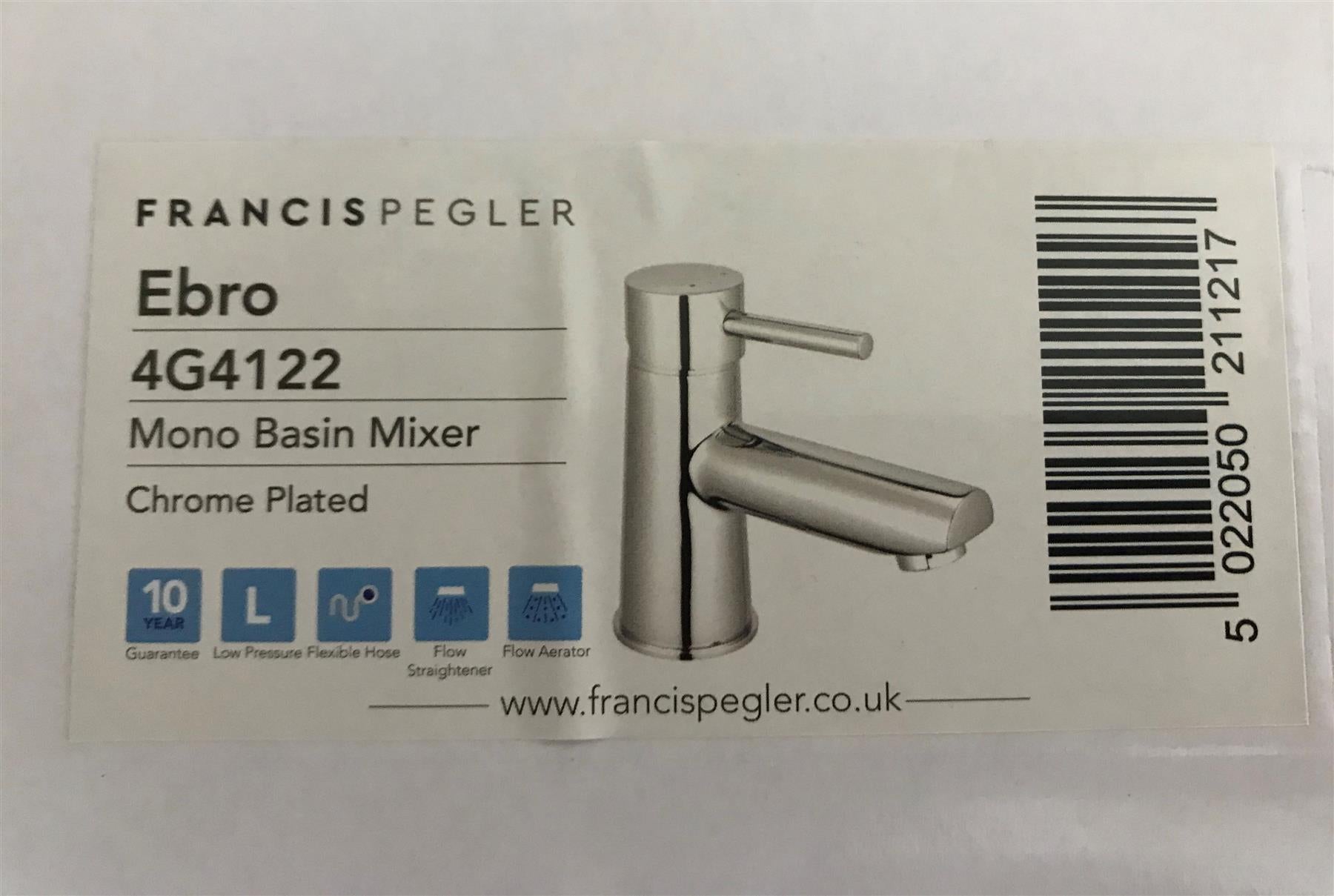 Francis Pegler Ebro Mono Basin Mixer  4G4122