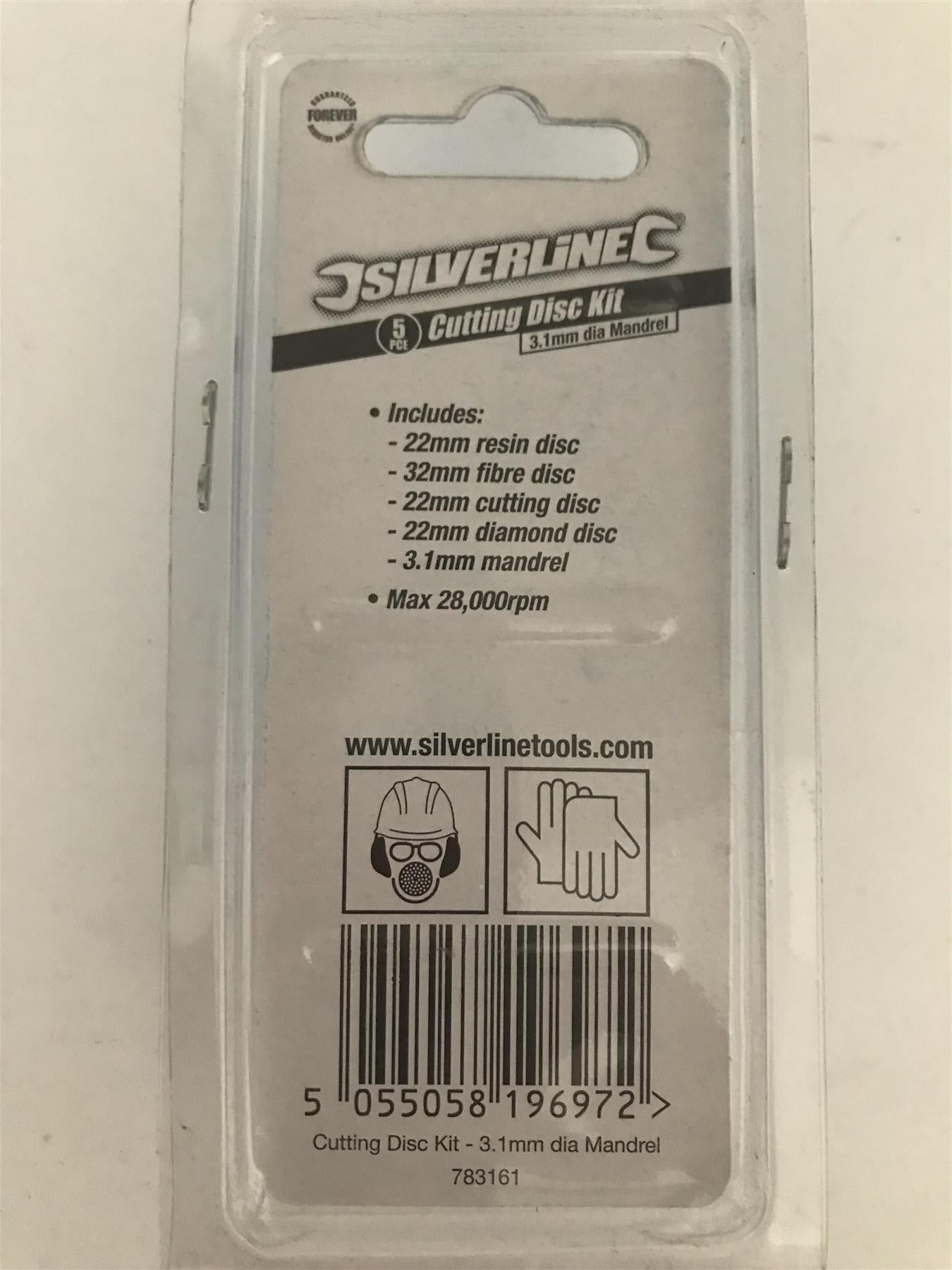 Silverline 5pc Cutting Disc Kit 3.1mm dia Mandrel  783161