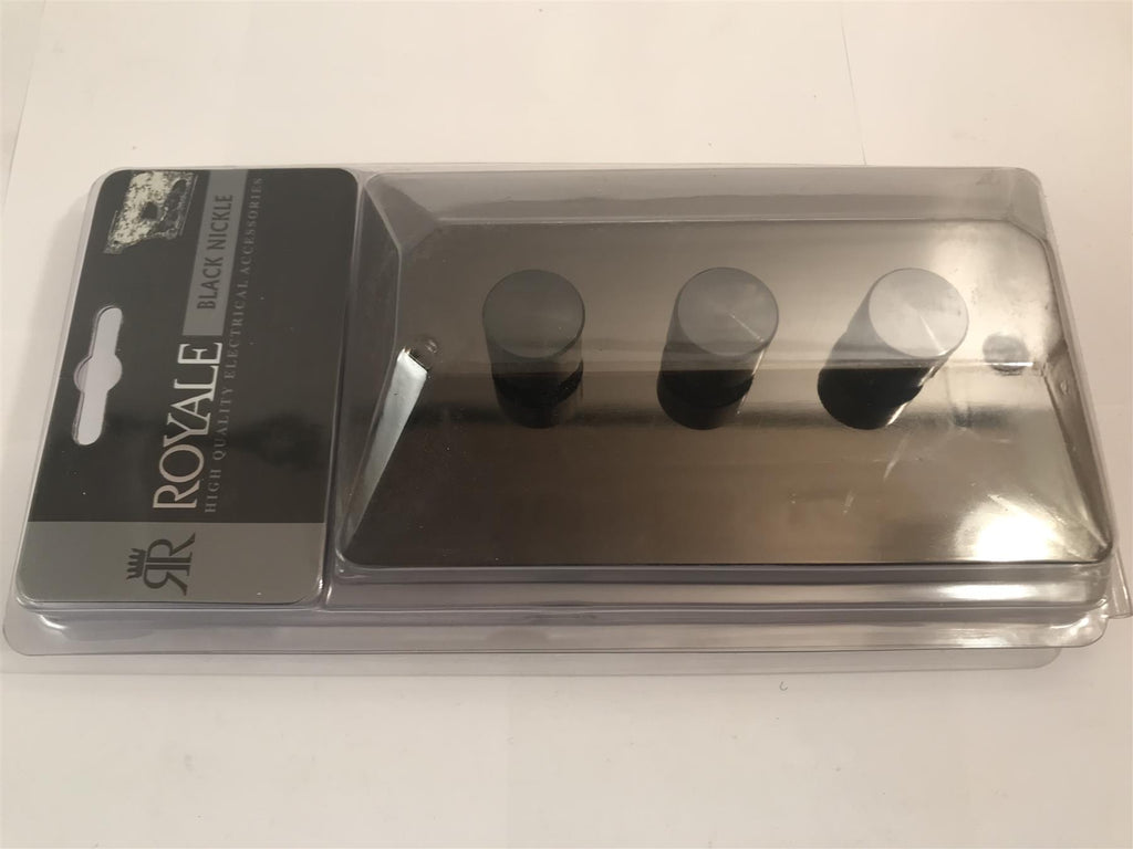 Royale 3 Gang 2 Way Dimmer Switch Black Nickle  NBFP15/2W