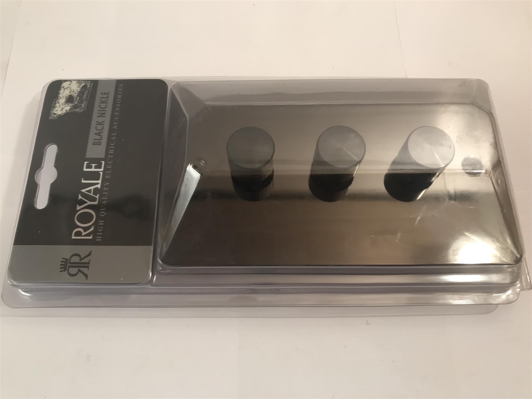 Royale 3 Gang 2 Way Dimmer Switch Black Nickle  NBFP15/2W