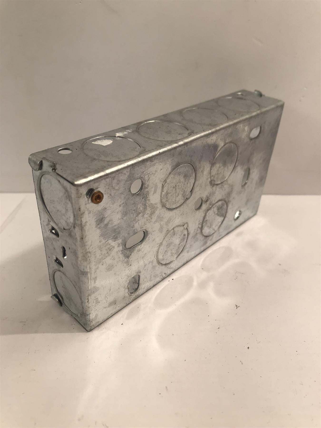 Flush Double Metal Switch & Back Box 2 Gang 25mm