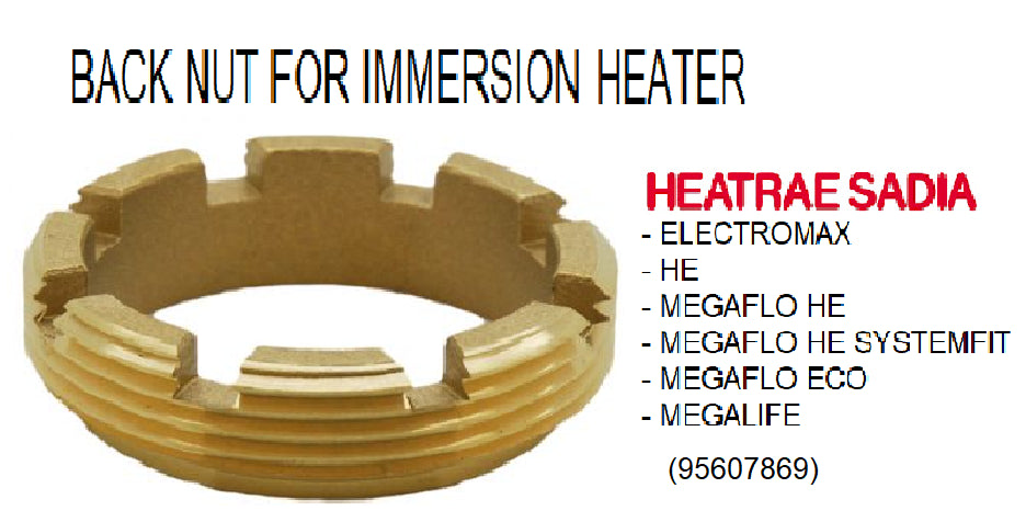 NEW HEATRAE HE ECO MEGAFLO BACK NUT HEATER 95607869