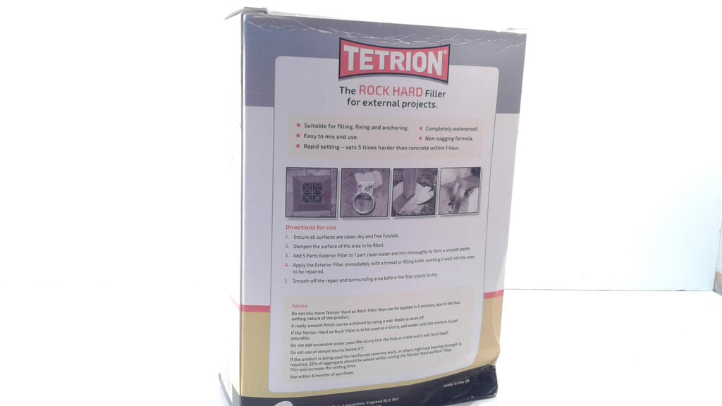 Tetrion "Hard as Rock" Filler/Masonry Repair - Cement Grey 2kg