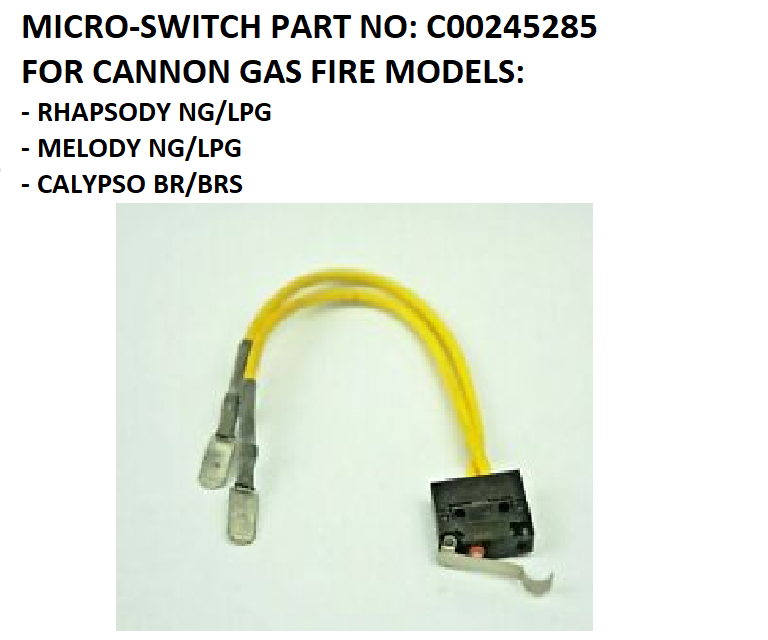 NEW Cannon GAS FIRE Microswitch C00245285 Rhapsody Melody Calypso 6901373