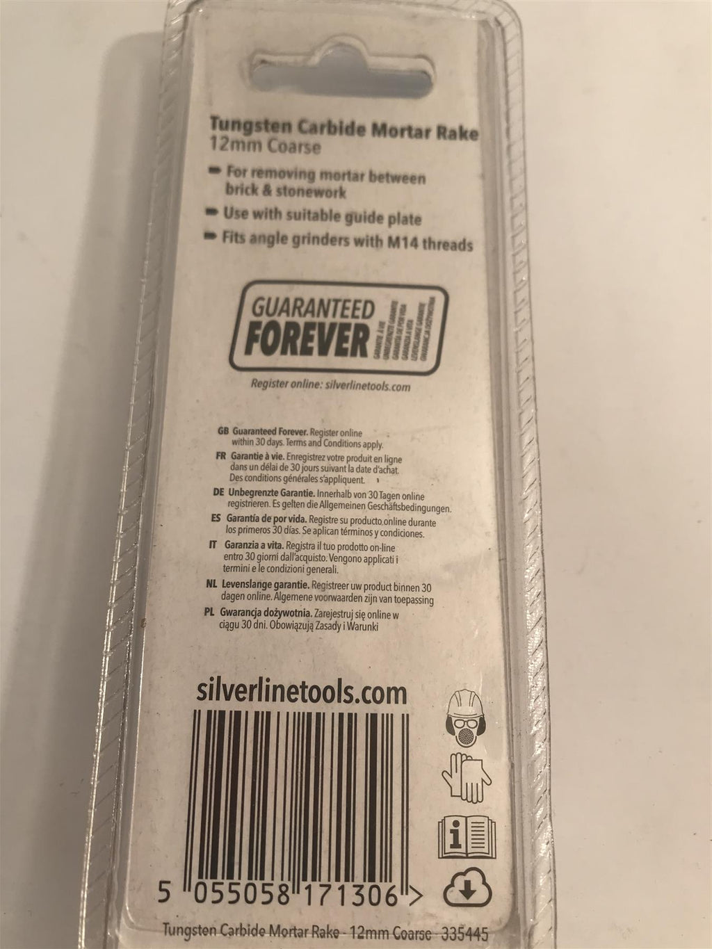 Silverline 335445 Tungsten Carbide Mortar Rake 12 mm Coarse