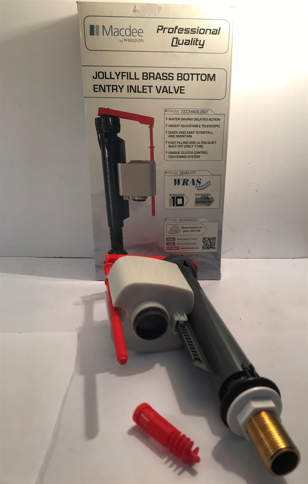 Macdee Wirquin Jollyfill Telescopic Bottom Inlet Brass Valve 10120029