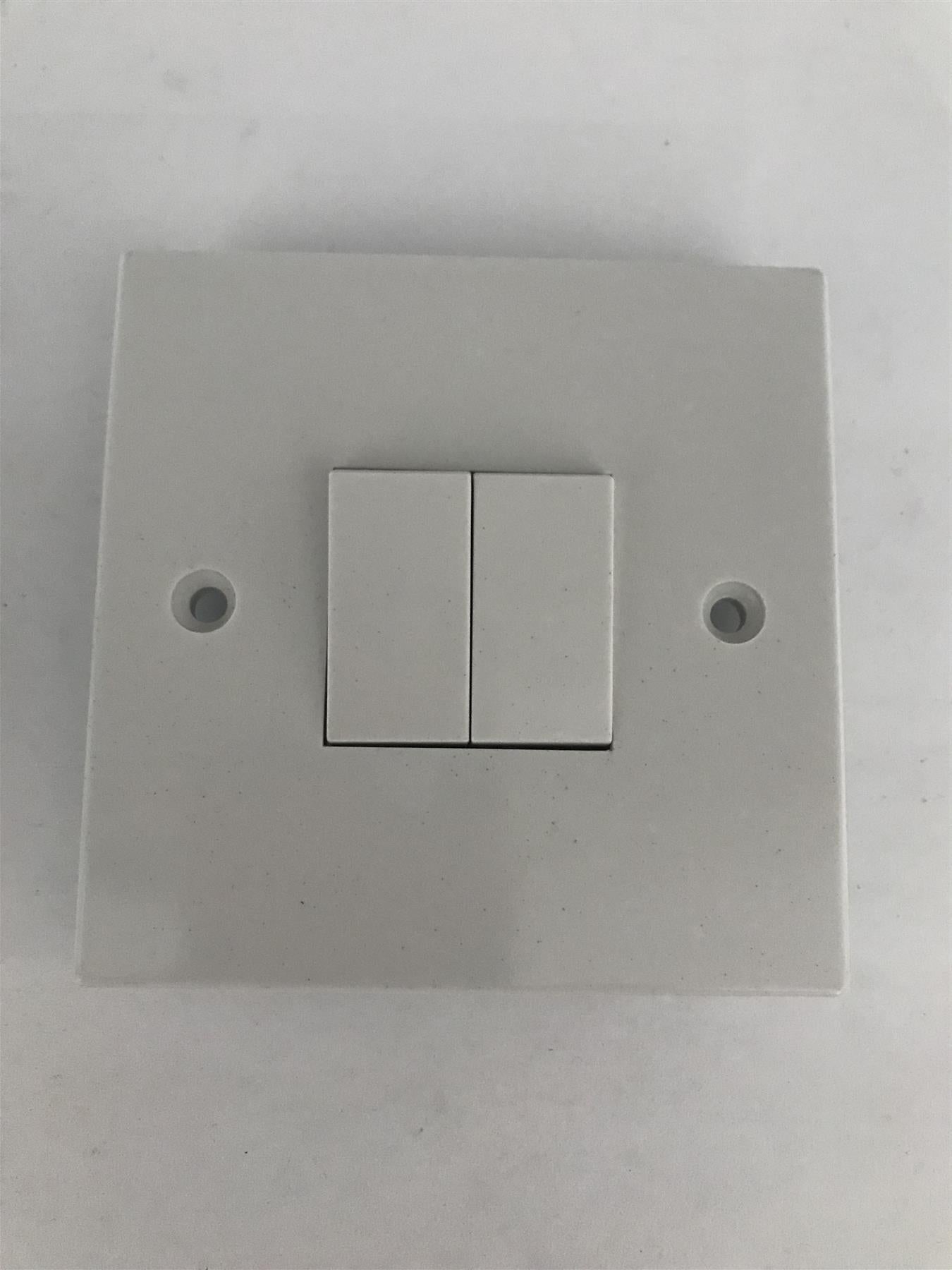 Selectric 2 Gang 2 Way Light Switch White