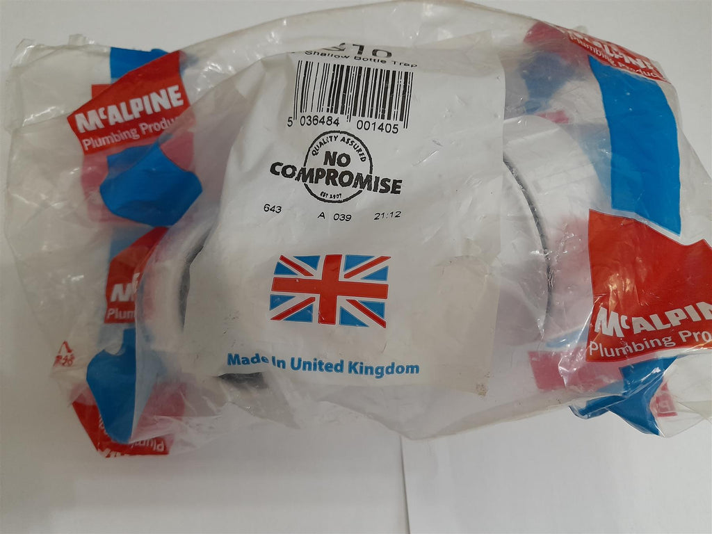 McAlpine Shallow Bottle Trap 1½" Seal G10