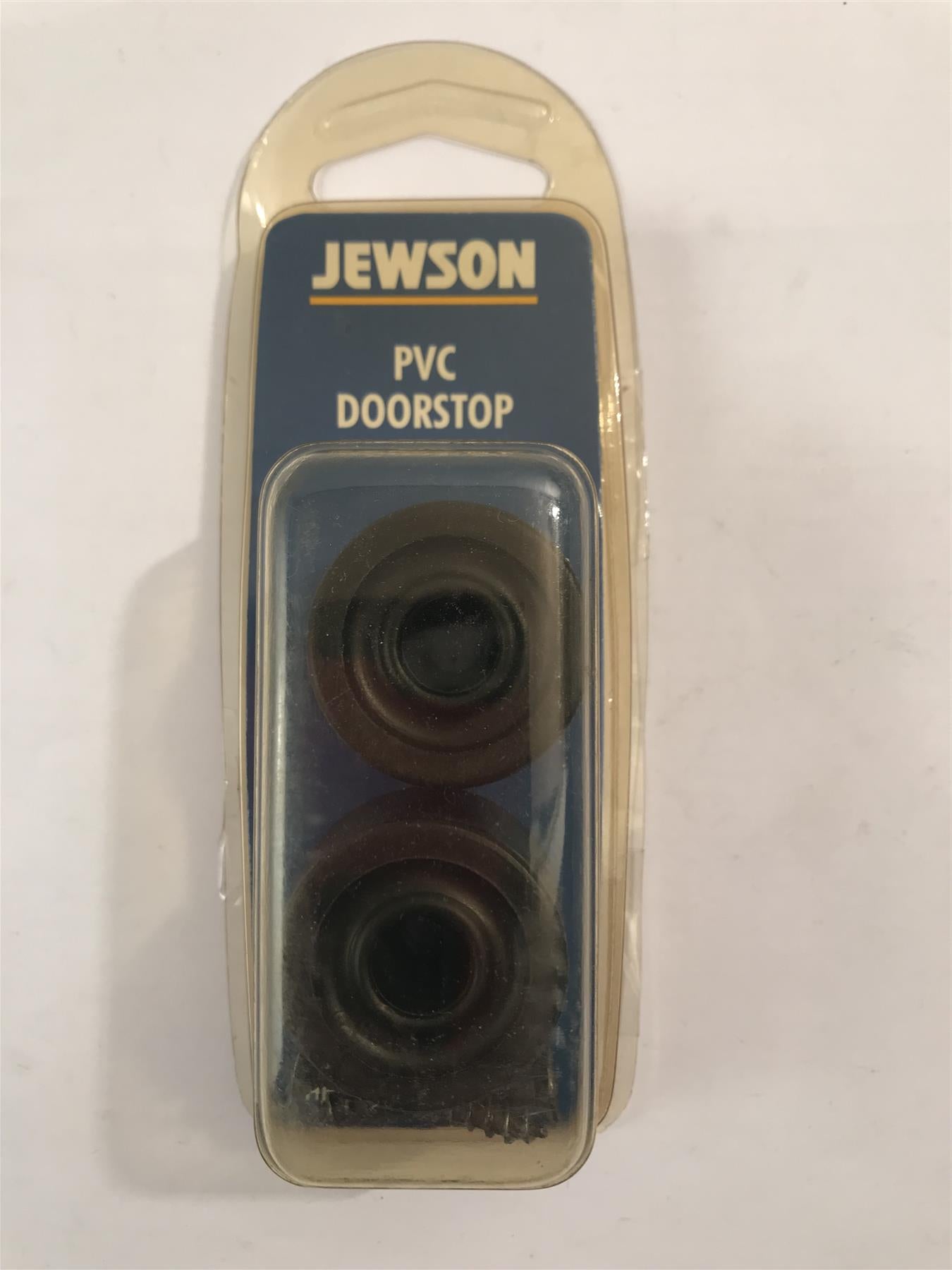 Jewson PVC Door Stop Black 34mm (2 Pack)  HENJM067