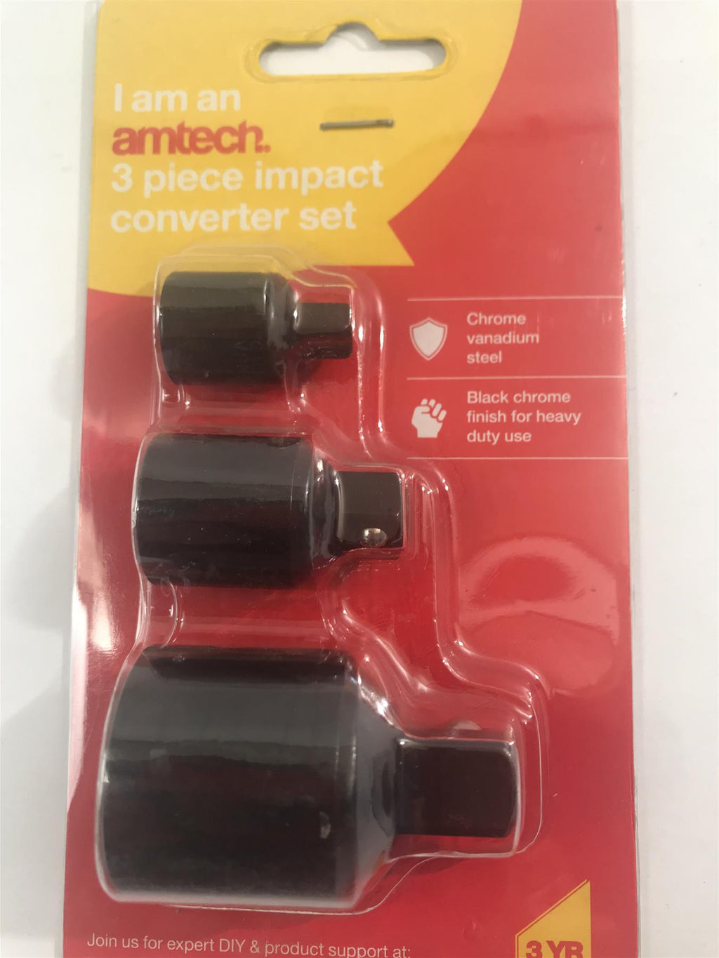 Amtech 3 Pc Air Impact Tool Converter Set 3/8" 1/2" 3/4"   I5600