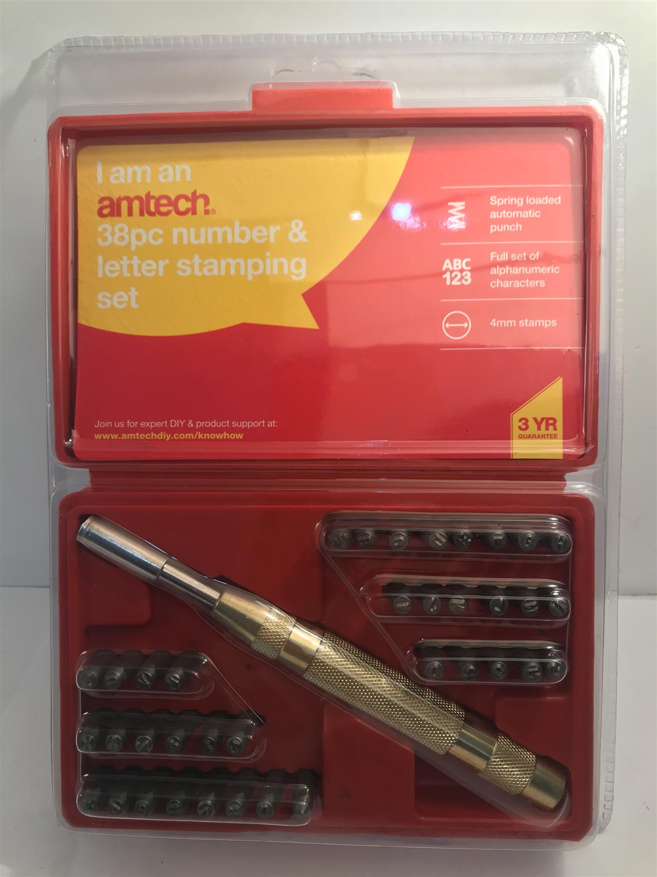 38pc Automatic Number & Letter Stamping Set  H0450