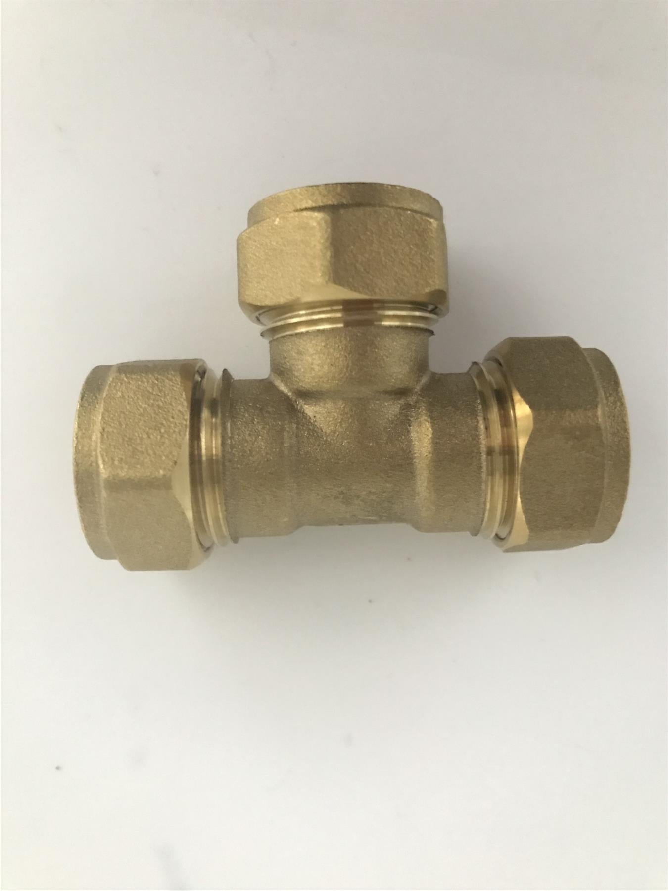 Navigator Brass 15mm Equal Tee Compression