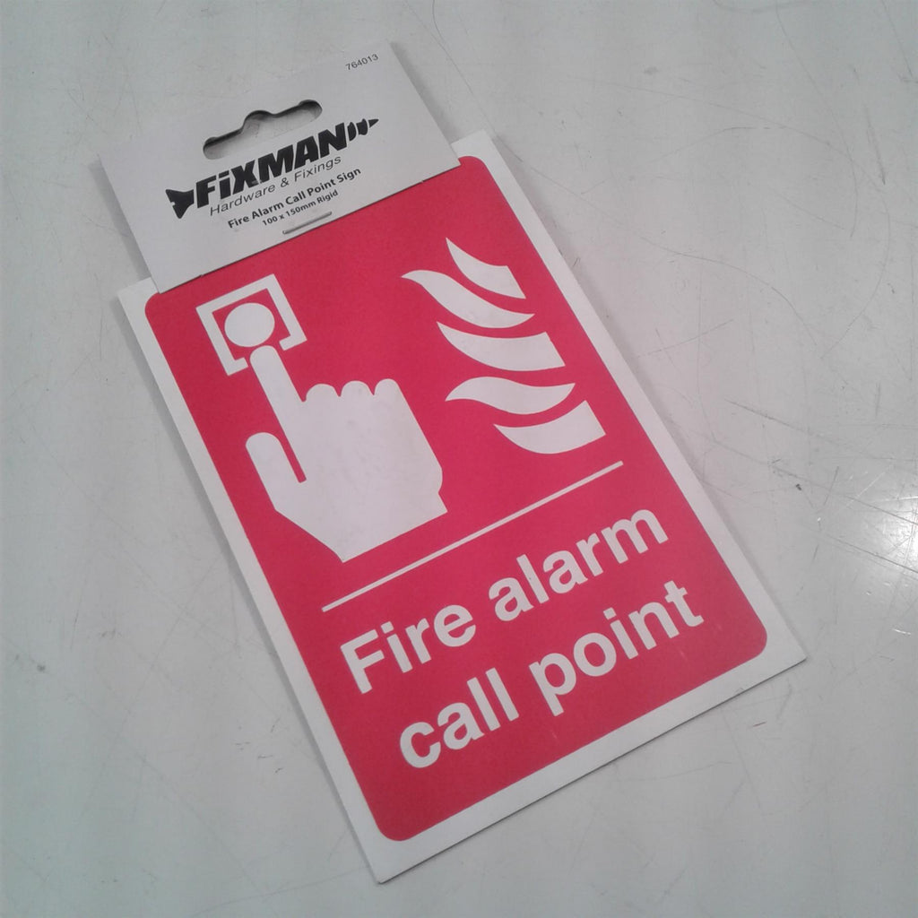 Fire Alarm Call Point Sign 100 x 150mm Rigid