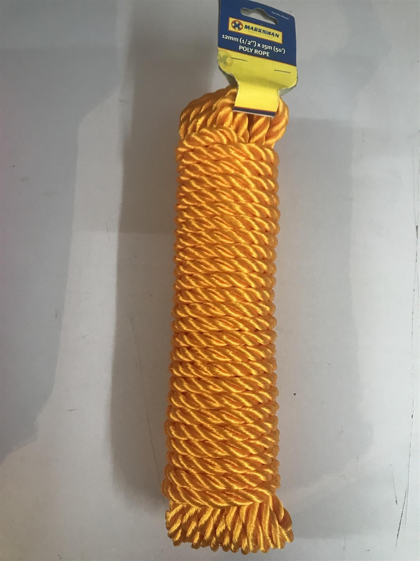 Marksman Orange Rope 12mm (1/2") x 15m (50')  Polypropylene Rope 68193C