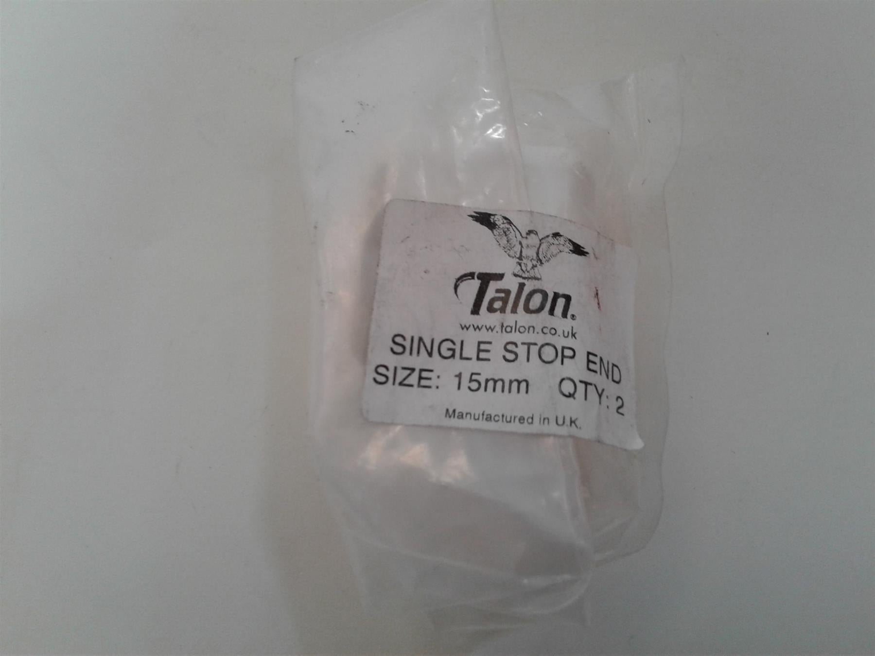 NEW TALON SINGLE STOP END SIE 15MM QTY-2