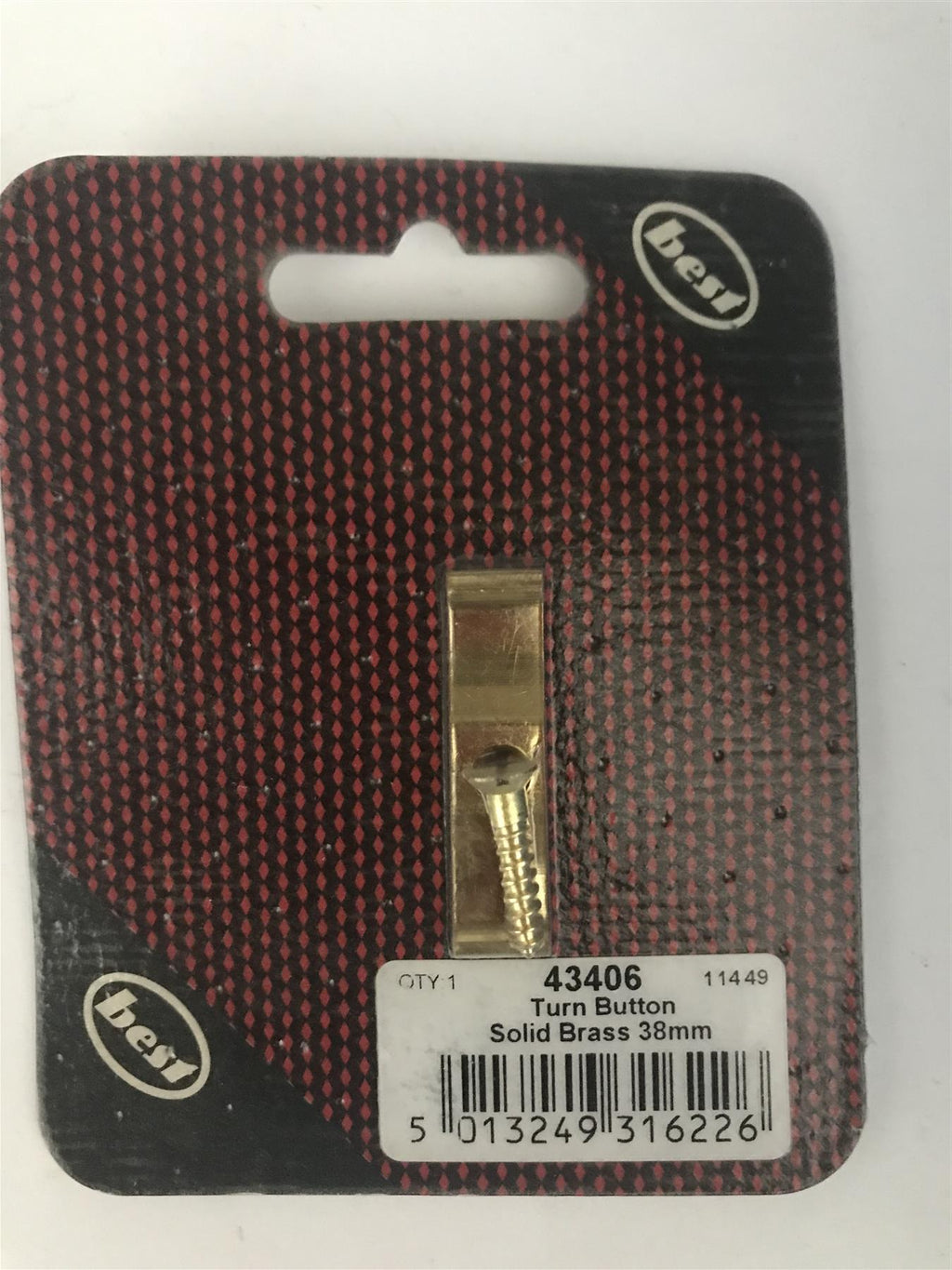 Best Turn Button Solid Brass 38mm 43406