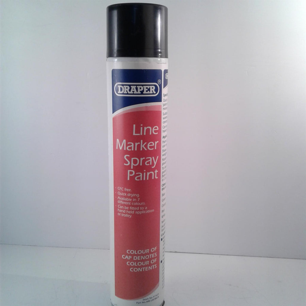 Draper Black Line Marker Spray Paint 750ml
