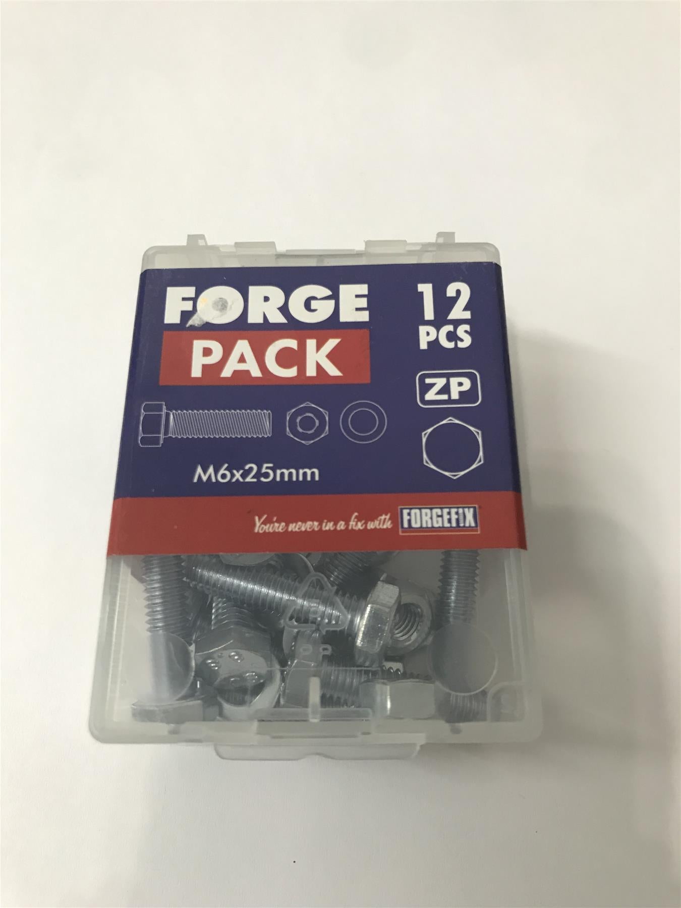 ForgeFix FPHBN625 High Tensile Set Screw ZP M6 x 25mm Forge Pack 12