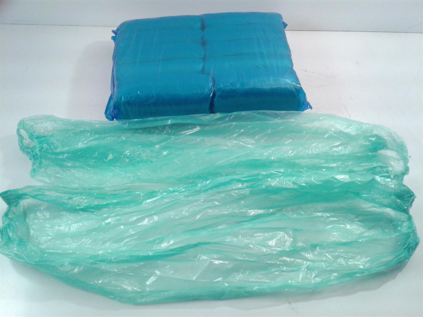 100X blue disposable plastic arm sleeves, covers oversleeves cleaning protective