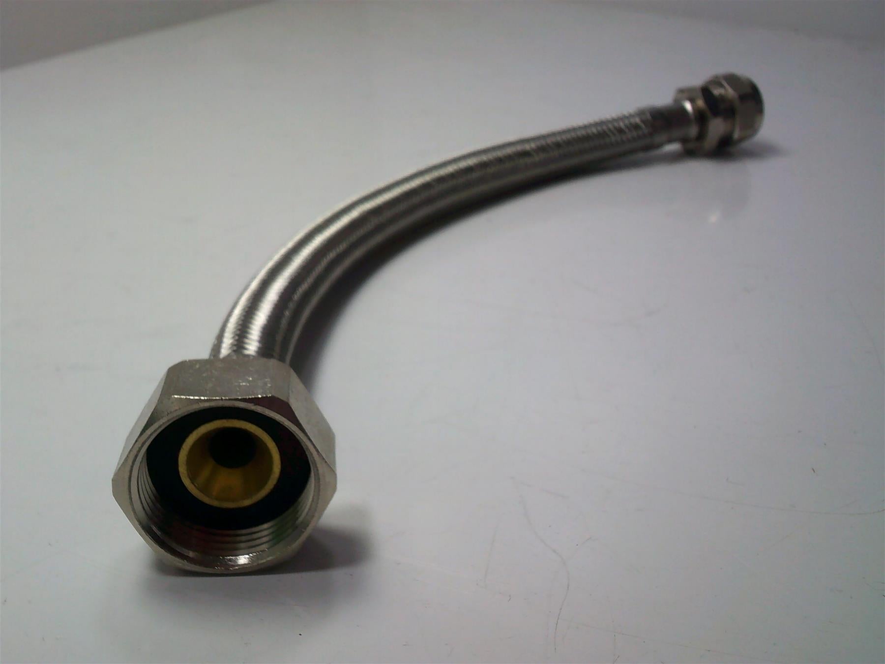 New Flexi Pipe Connector 15mm x 1/2" BSP 300mm Hose WRAS Approved