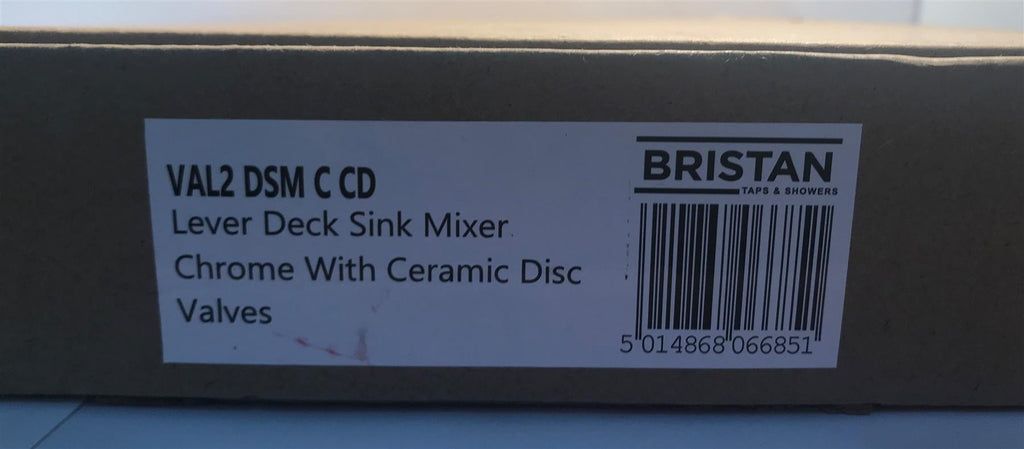 Bristan Lever Deck Sink Mixer Chrome With Ceramic Disc Valves VAL2 DSM C CD