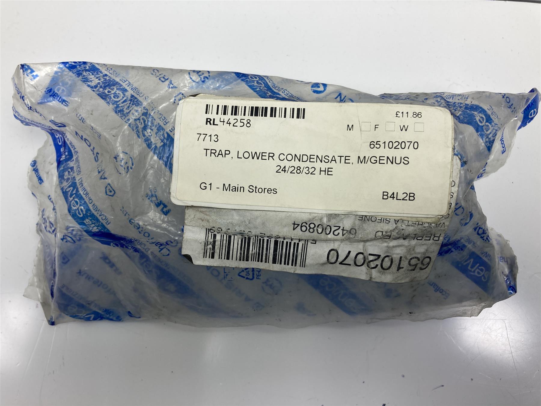 ARISTON MICROGENUS 24 28 & 32 HE MFFI BOILER CONDENSATE TRAP 65102070