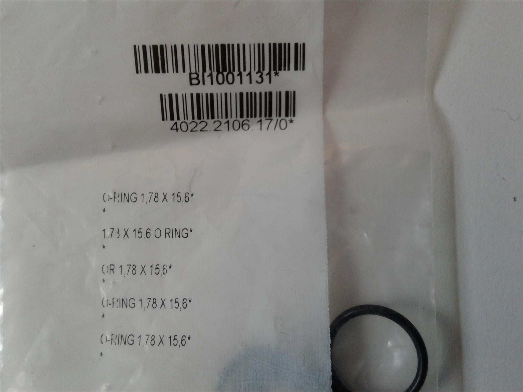 NEW Biasi BI1001131 O Rings Gasket (10 Pack) 15.6 X 1.78mm