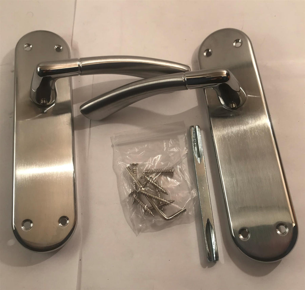 Fortessa FLATAMA-SPC Amalfi Latch on Backplate Satin/Polished Chrome