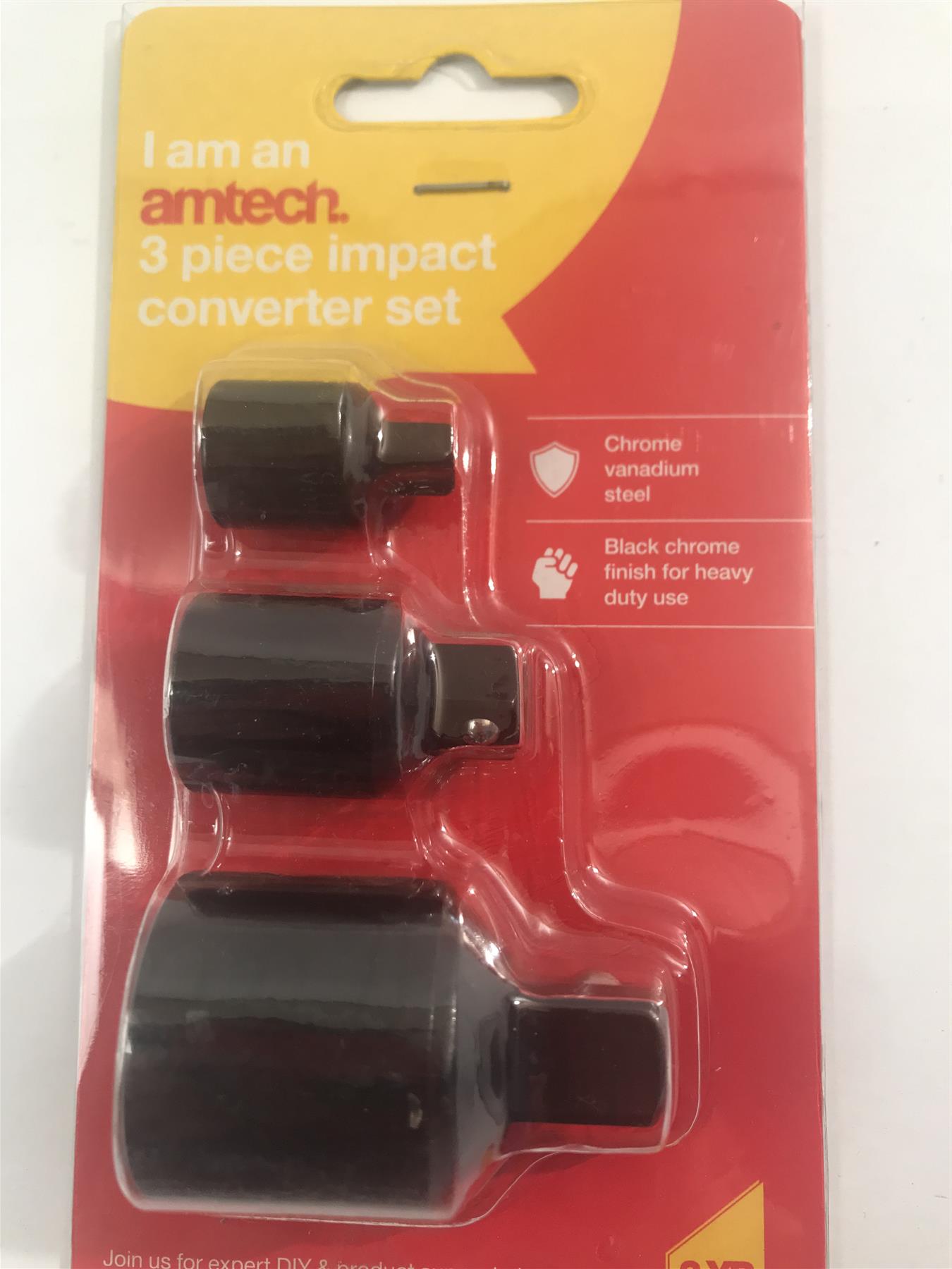 Amtech 3 Pc Air Impact Tool Converter Set 3/8" 1/2" 3/4"   I5600