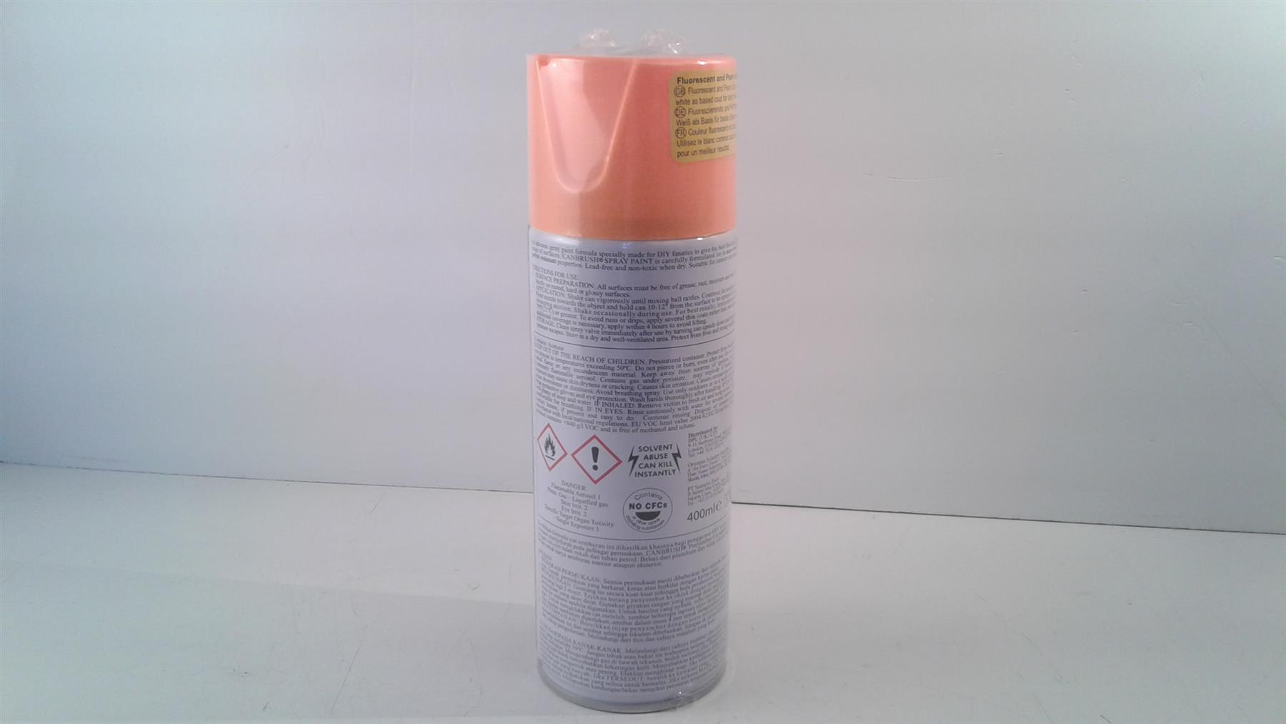 Canbrush Spray Paint C55 Fluorescent Orange for metal, plastic and wood