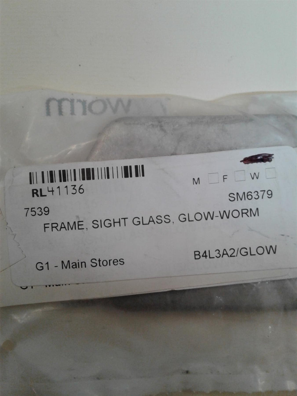 NEW GLOWWORM SIGHT GLASS FRAME PLATE SM6379