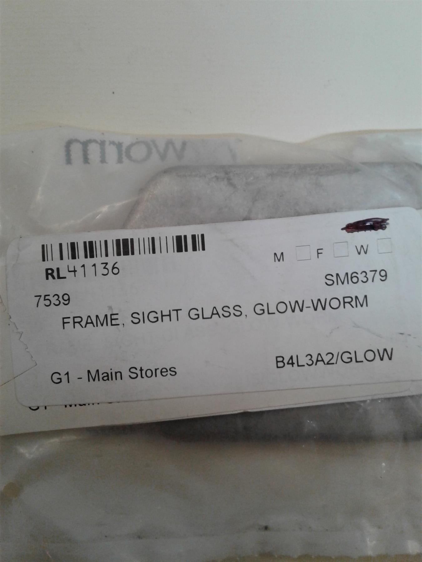 NEW GLOWWORM SIGHT GLASS FRAME PLATE SM6379
